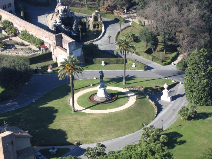 Vatikanische Garten, Blick aus der Petersdom Kuppel